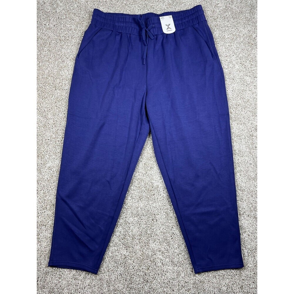 Xersion Scuba Luxe Jogger Pants XXL Blue Athletic Lounge Stretch NWT